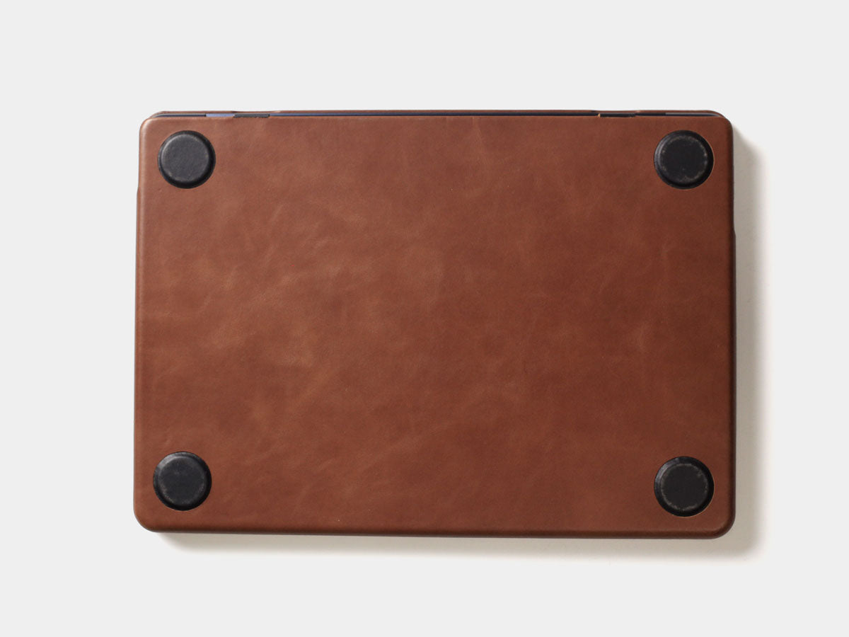MacBook leather hardshell protection detail